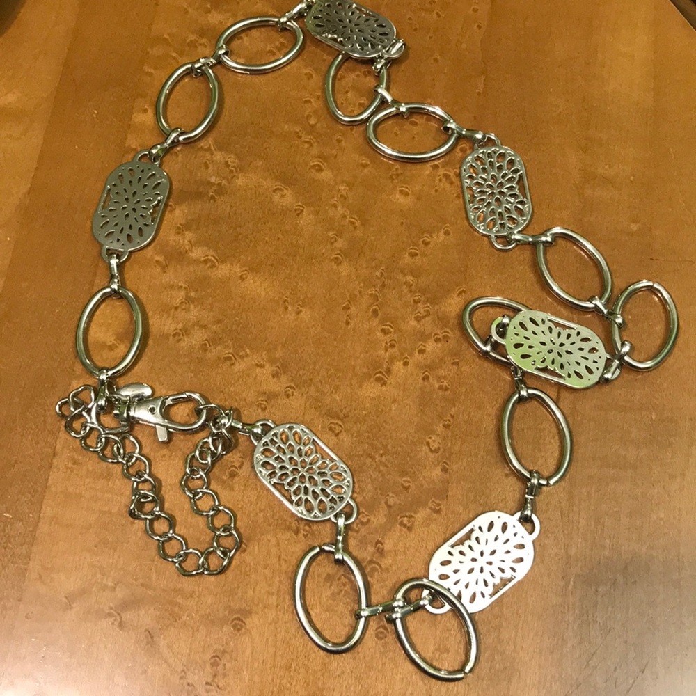 Statement Silver Chunky Necklace - image 3